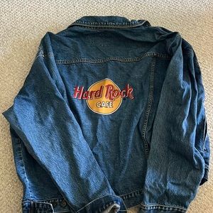 Vintage Hard Rock Jean Jacket w/ Jolly Ranchers patch